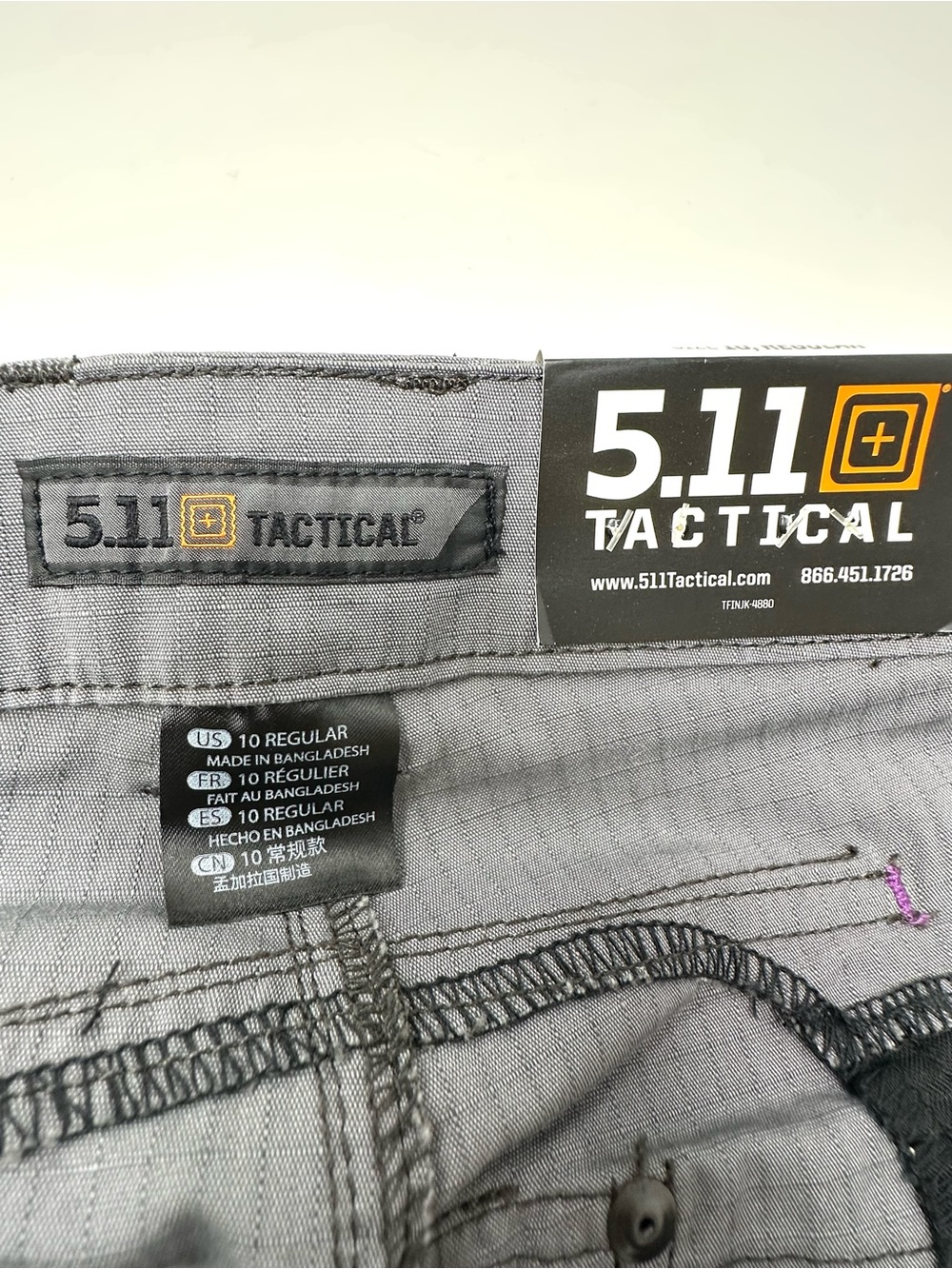 5.11 Tactical Women’s Cirrus Pants Size 10 Regular Gray Ripstop Straight Leg New - Picture 5 of 16